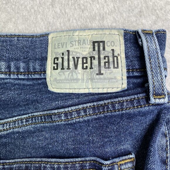 Vintage Levis Jeans Womens 32x27 High Waist Tapered Mom 90s Silver Tab Y2K - Picture 12 of 14